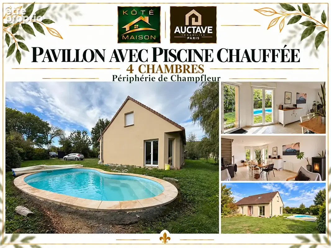 Pavillon  avec piscine- champfleur (périphérie)  4 chambres - photo 1