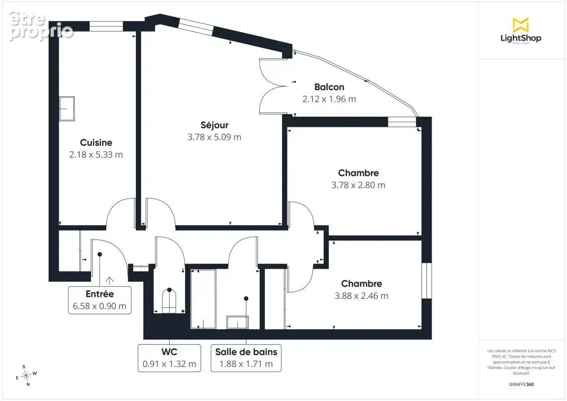 Appartement T3 de 63,05 m2 avec balcon et place de parking - Quartier Pont Rousseau à Rezé - photo 21