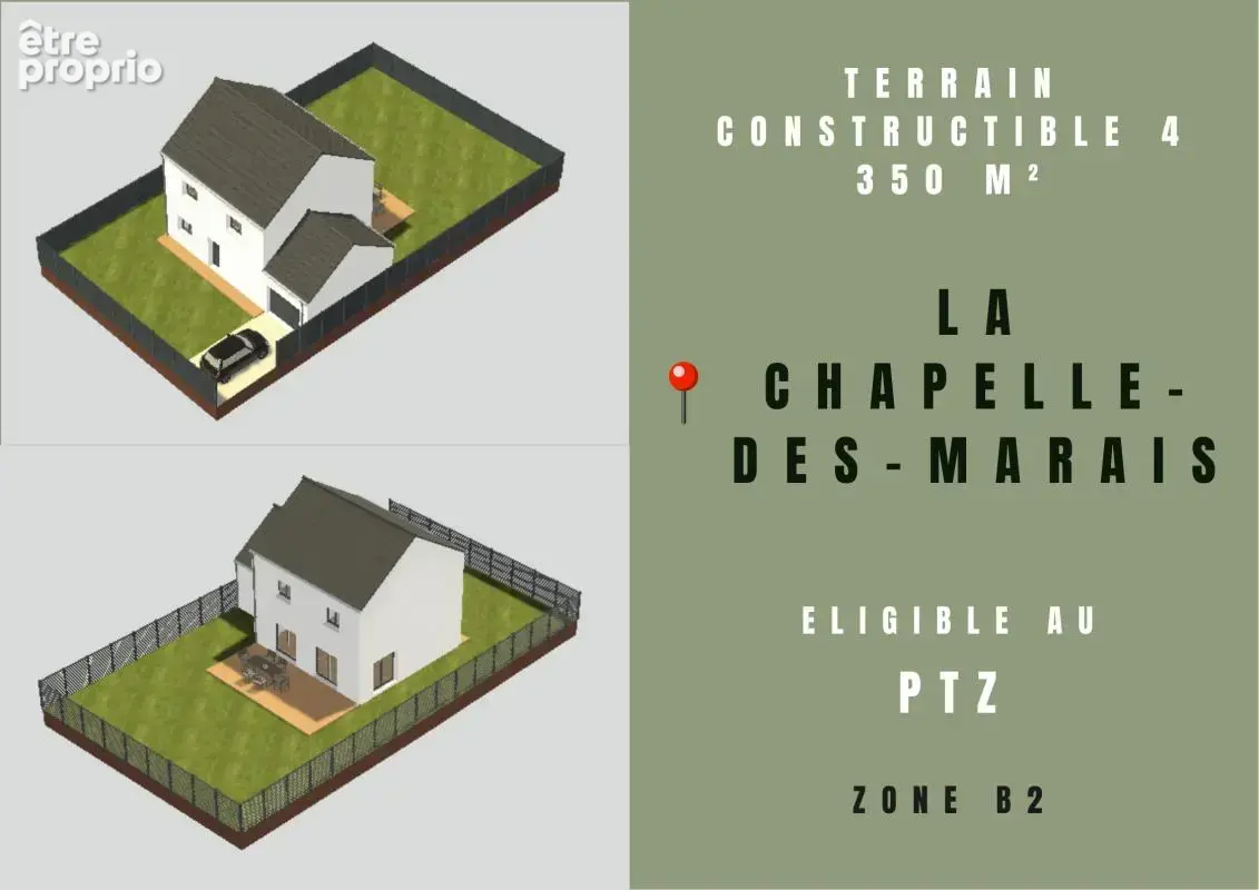 Terrain constructible -la chapelle-des-marais - bourg - photo 5
