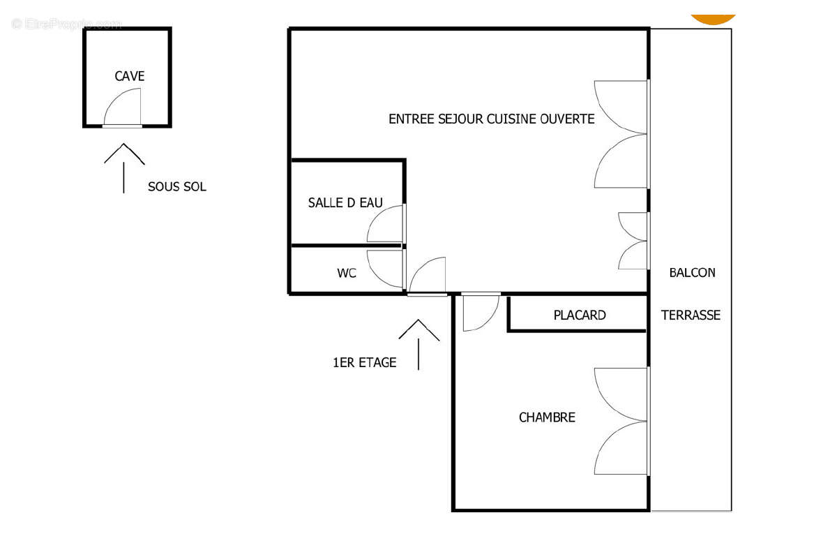 Asnieres becon - 2  pieces - balcon - 47 m2 - 349 000  fai - photo 5