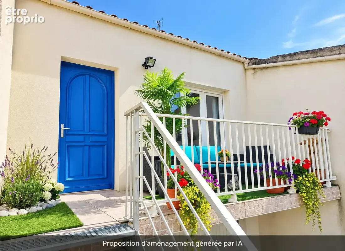 Ensemble immobilier de 108 m2 divisé en 2 logements T2 bis avec garage, cour et balcon - photo 14