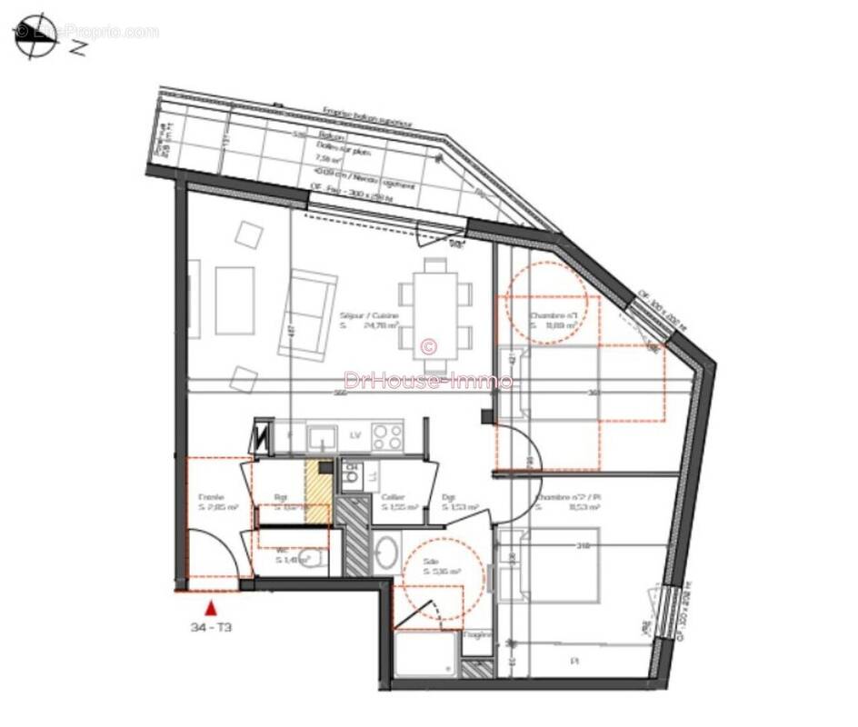 Appartement 62 m² à Vannes  - photo 1