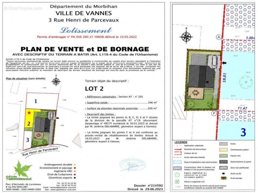 Terrain à VANNES