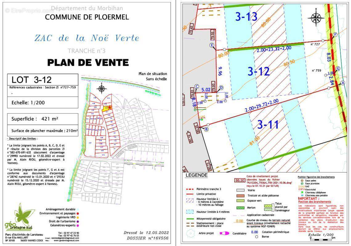 Terrain à PLOERMEL