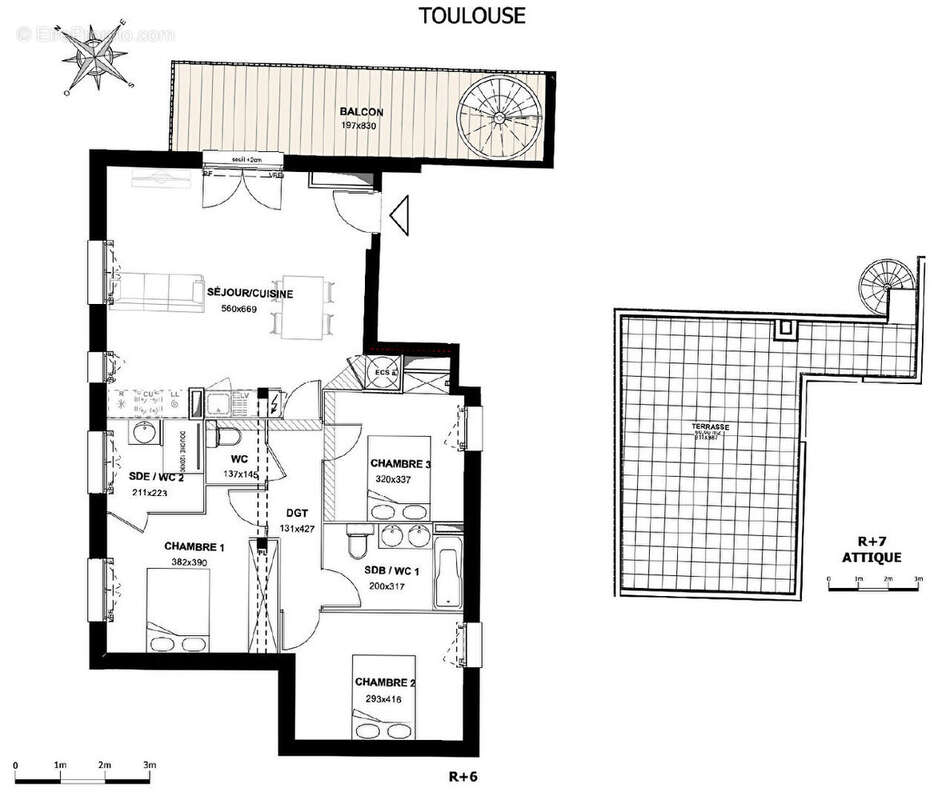 Dernier etage rooftop 60 m2 - photo 4