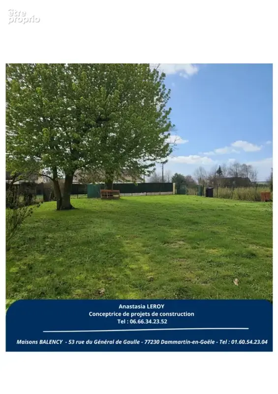 Photo Terrain à Iverny au prix de 110 000€