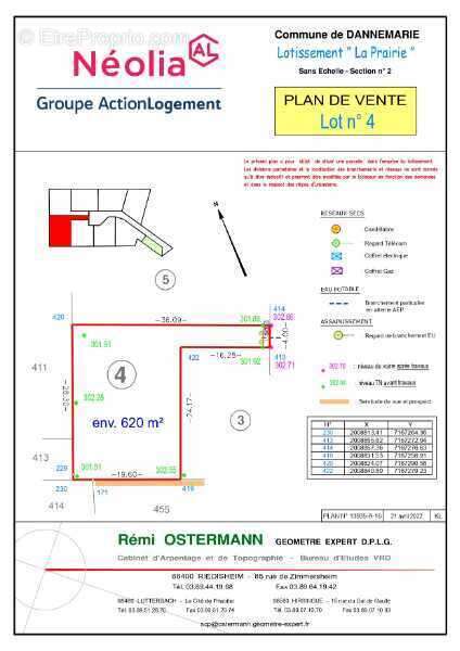 Terrain à DANNEMARIE