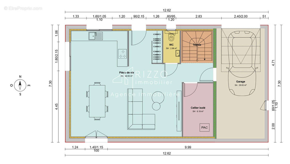 Maison + terrain + garage + parkings, vue Mt Blanc & Jura - photo 8