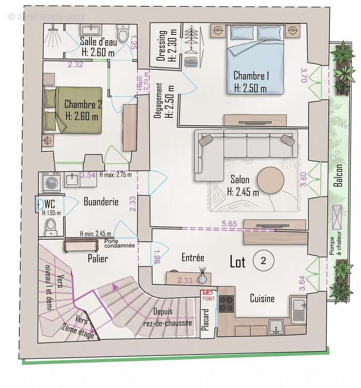 Appartement 81 m² à Vals-Les-Bains  - photo 3