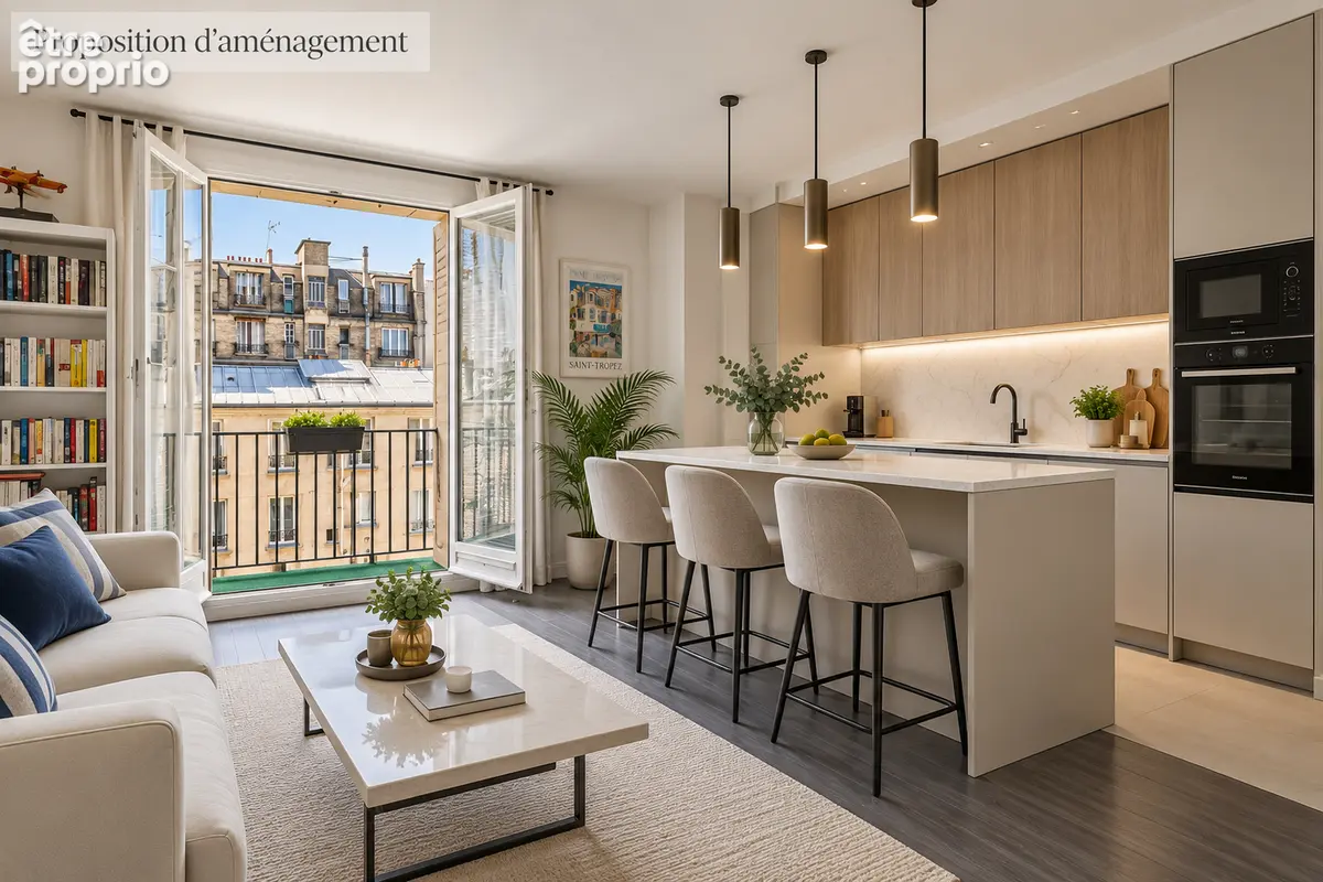 Appartement 53m² à paris 17e arrondissement - photo 2