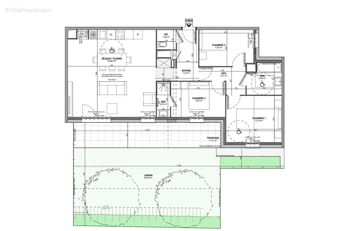 Appartement à SAINT-BONNET-DE-MURE