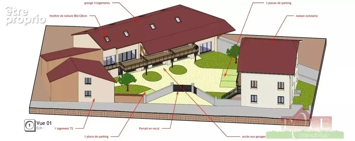 BEAUREPAIRE, Corps de ferme à rénover, à aménager de  726 m² sur un terrain de 928 m² - photo 8