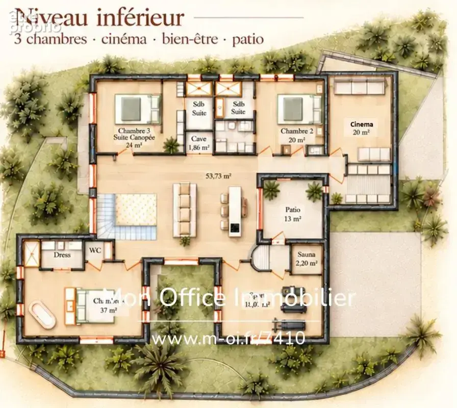 Référence : 7410-les - villa horizon - propriété de prestige vue dégagée proche plages à cavalaire sur mer - photo 30