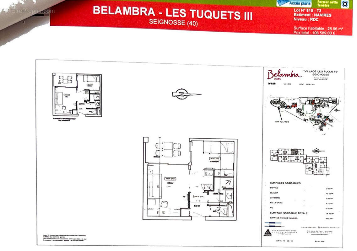 Appartement à SEIGNOSSE