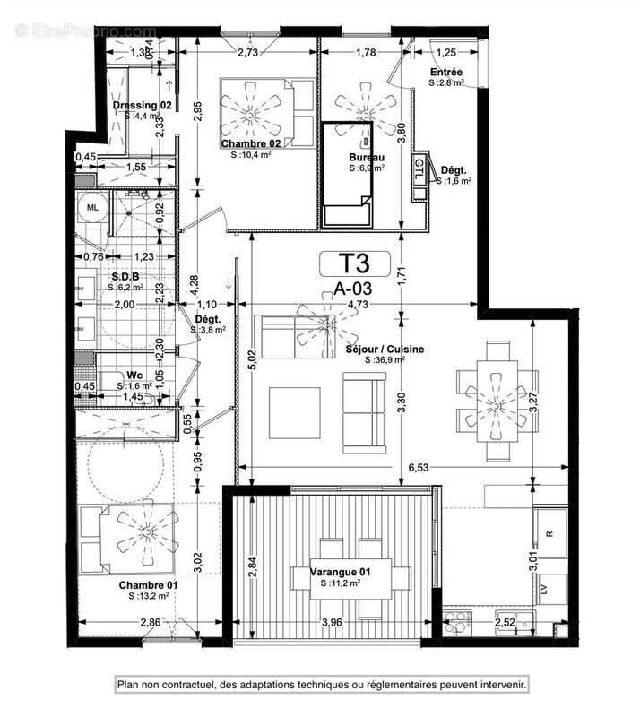 Appartement à SAINT-DENIS