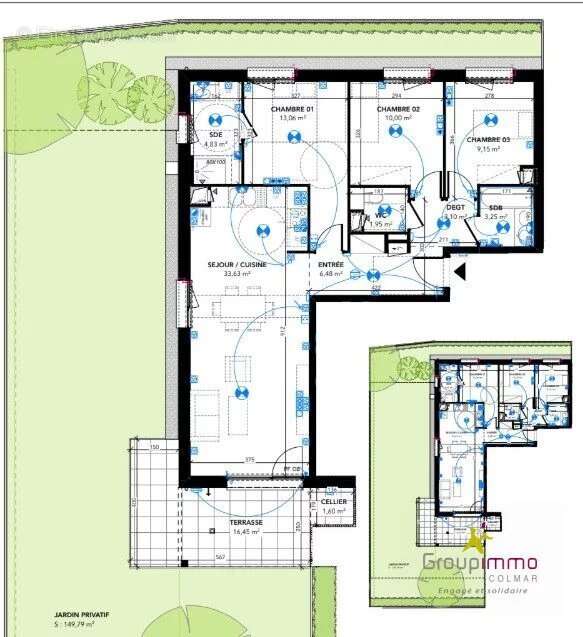 T4 neuf avec terrasse et jardin - photo 9