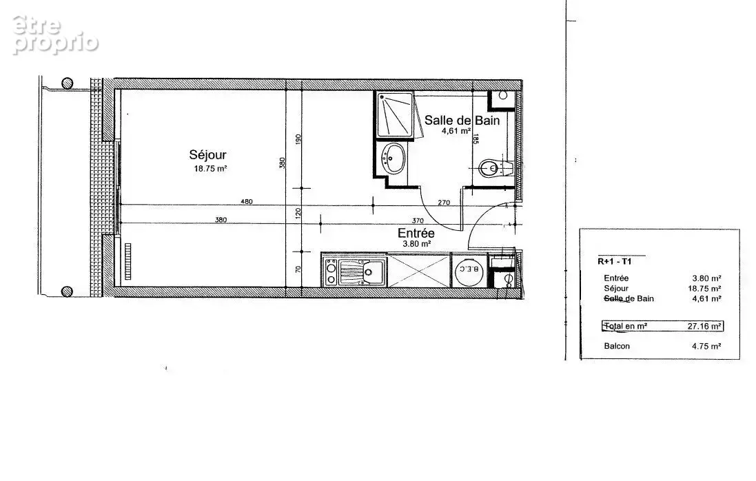 Appartement 1 pièce 27 m² à vendre à Sautron (44880) - photo 2