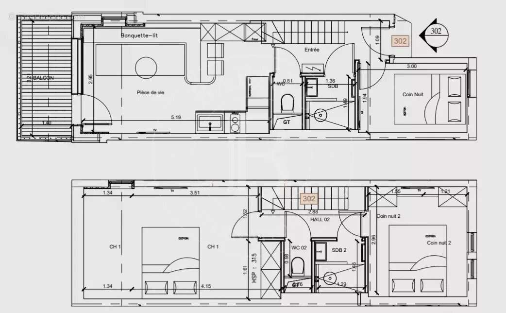 Appartement à LES ALLUES