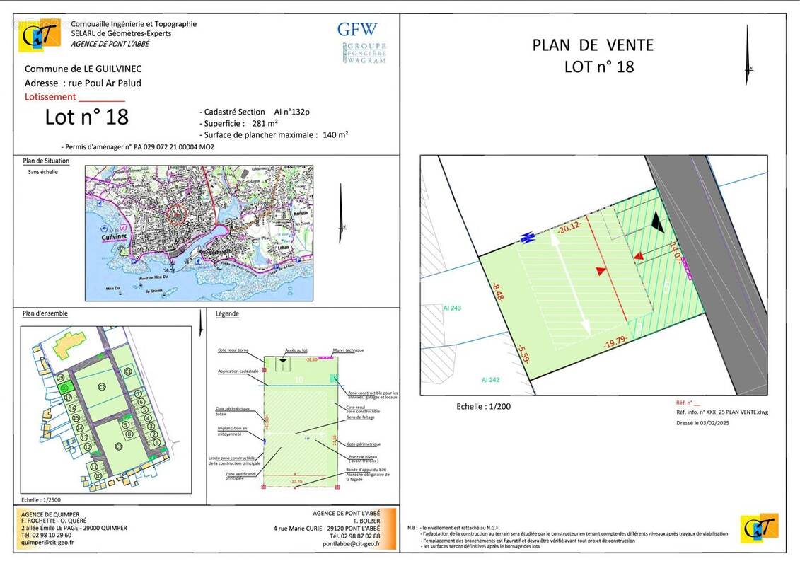Terrain à GUILVINEC