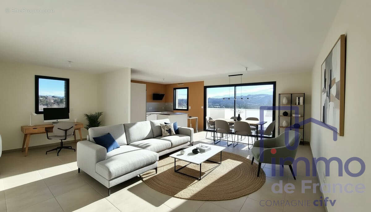 pièce à vivre ( meublée par IA) - Appartement à LA TALAUDIERE