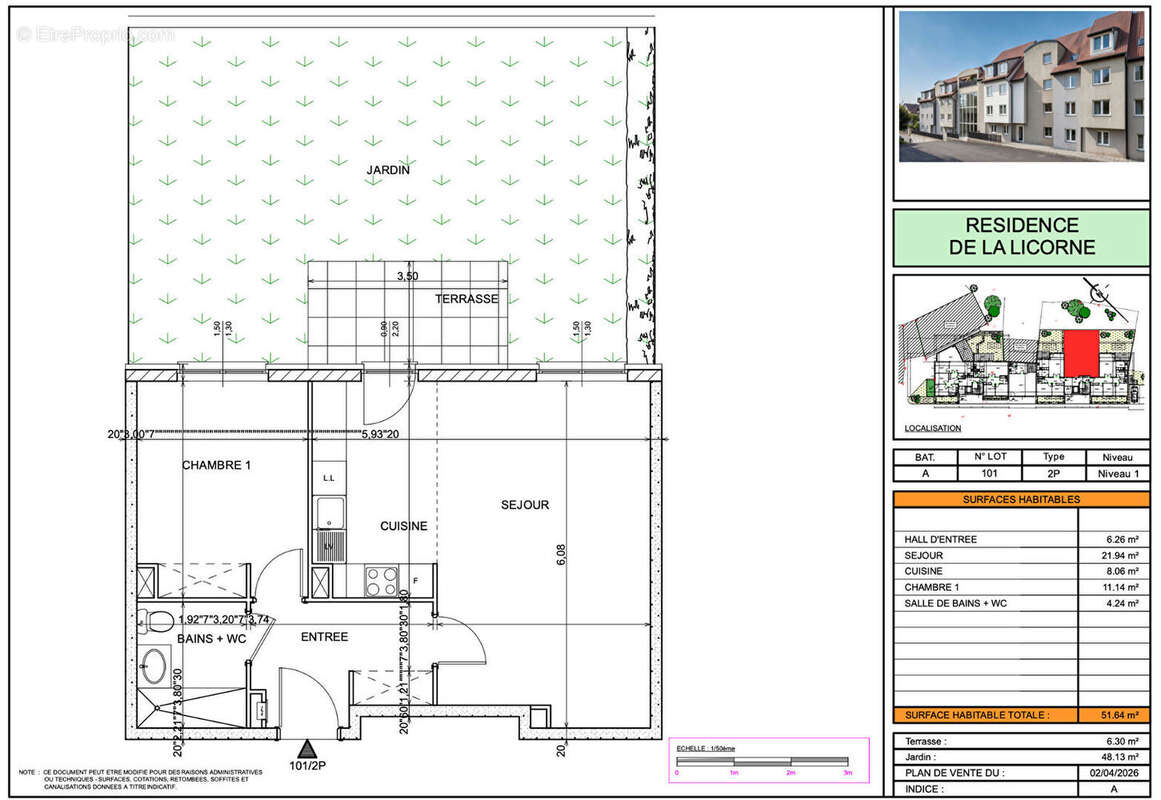 Appartement neuf T2 en rez-de-jardin avec jardin privatif - Saverne - photo 6