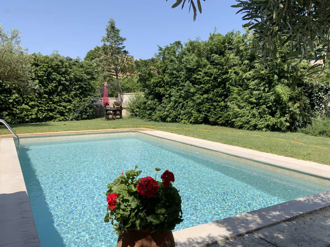 Dans village avec commerces, charmante maison en pierre avec jardin et piscine. - photo 3