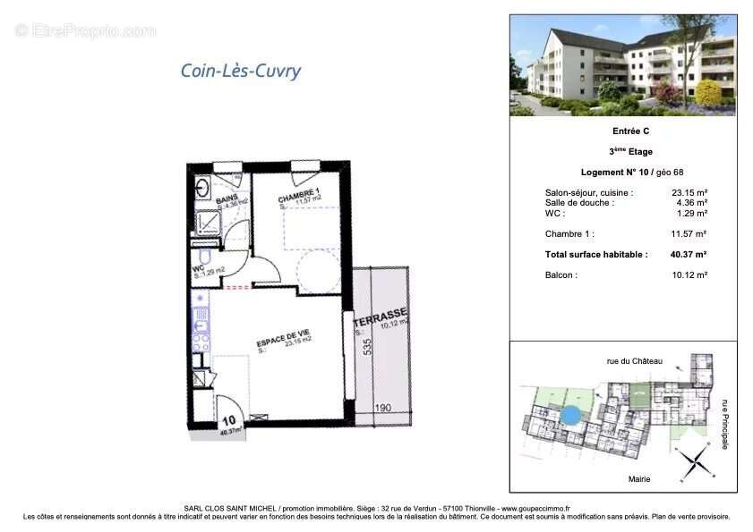 Appartement à COIN-LES-CUVRY