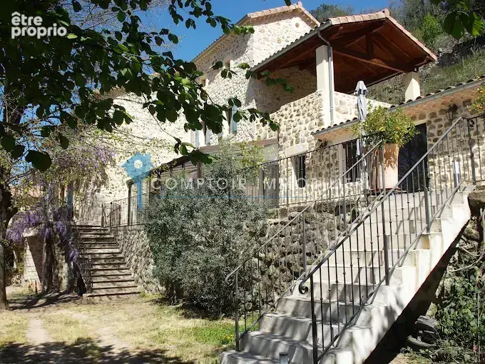 07  Rosières   Entre Aubenas et Alès - Superbe Domaine en pierres apparentes de 600 m2   5 gîtes   Piscine - photo 2