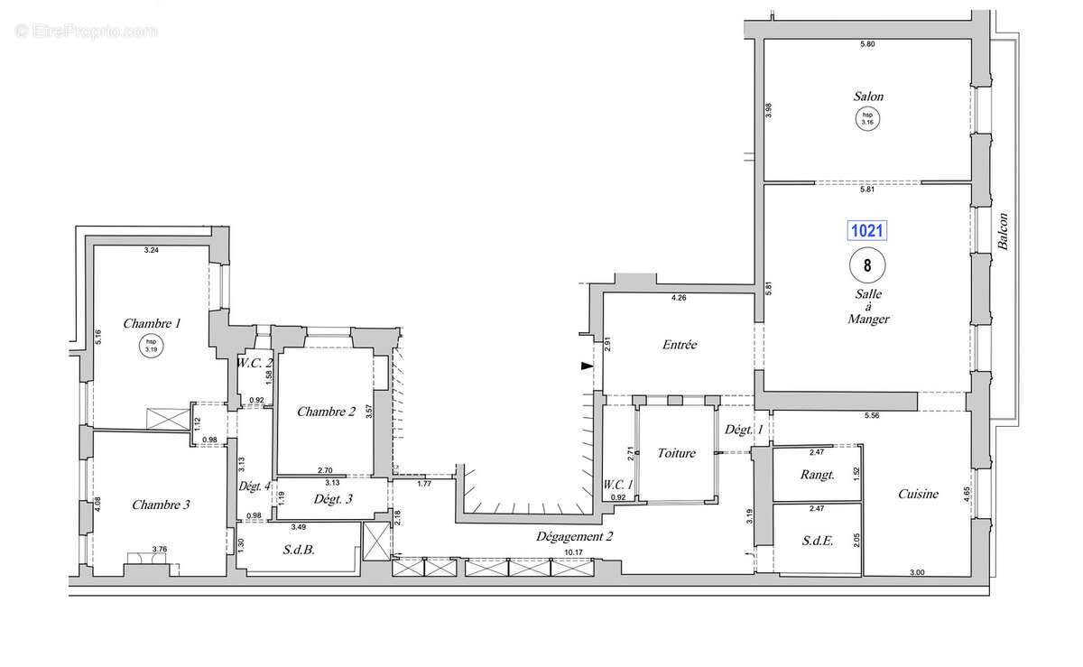 Appartement à PARIS-8E