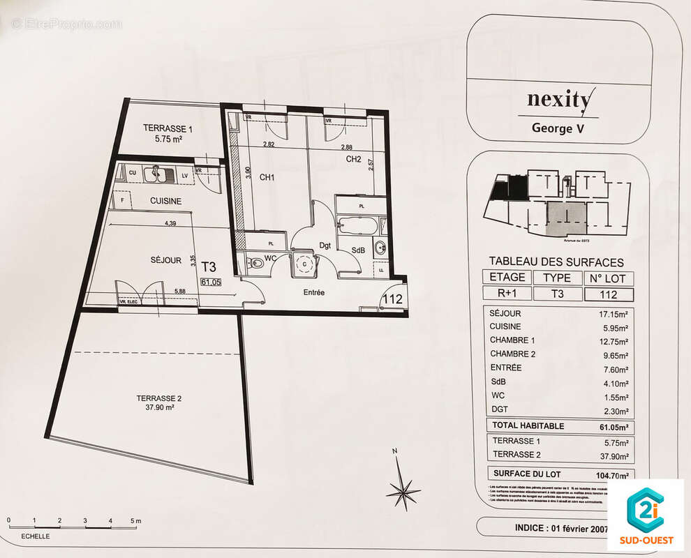 Appartement 62 m² à Agde  - photo 2