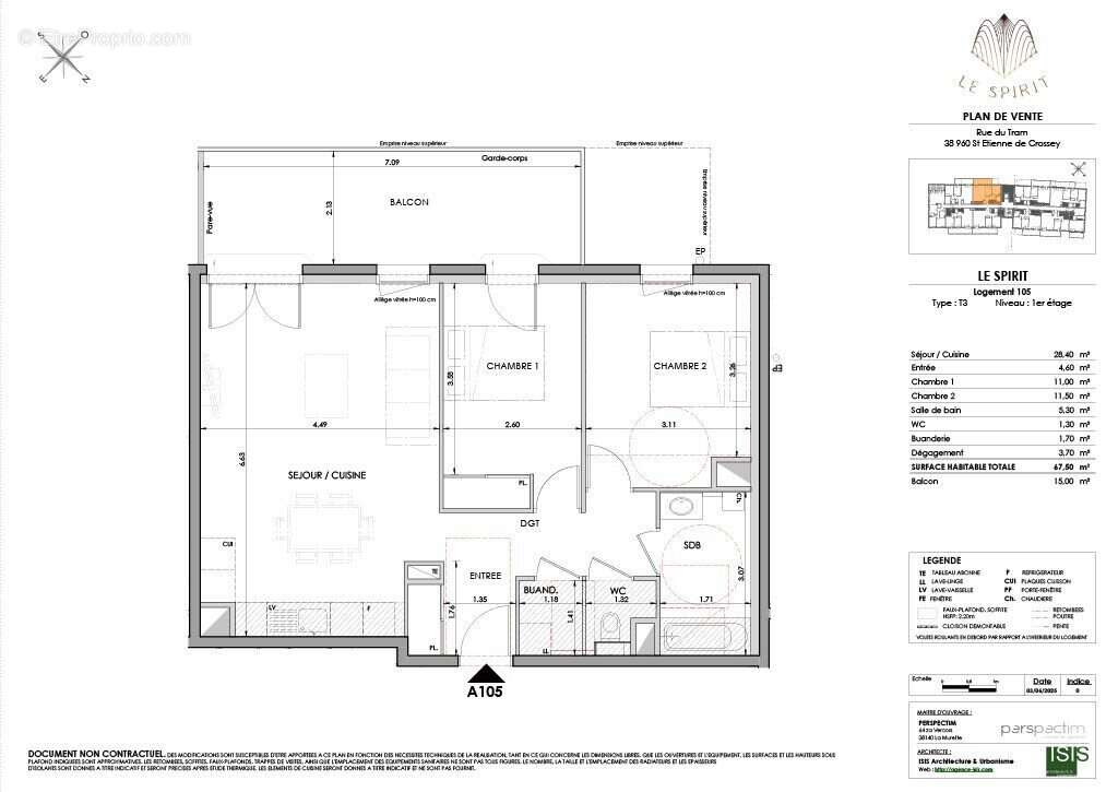 Appartement à SAINT-ETIENNE-DE-CROSSEY