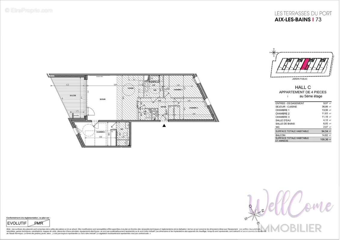 Appartement T4 de 94m² (Box double et cellier inclus) à Aix-Les-Bains secteur lac ! - photo 6