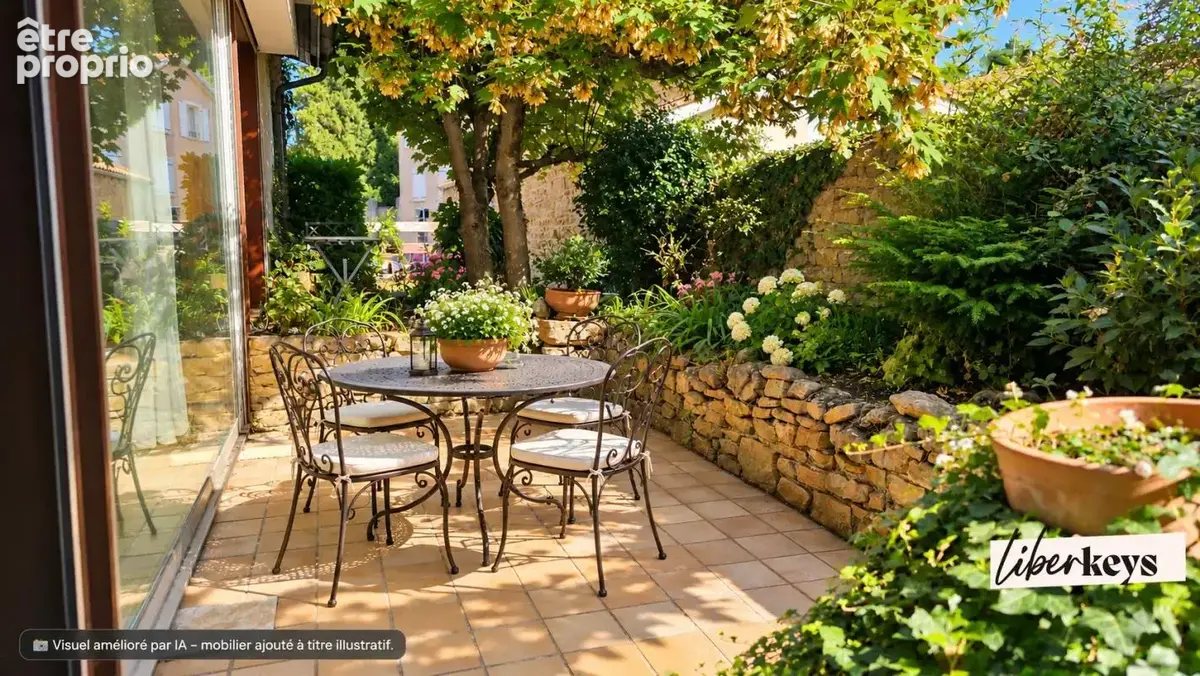 Saint-cyr-au-mont-d'or-maison d'architecte en pierre doree-230 m²-espace professionnel independant-jardin - photo 2
