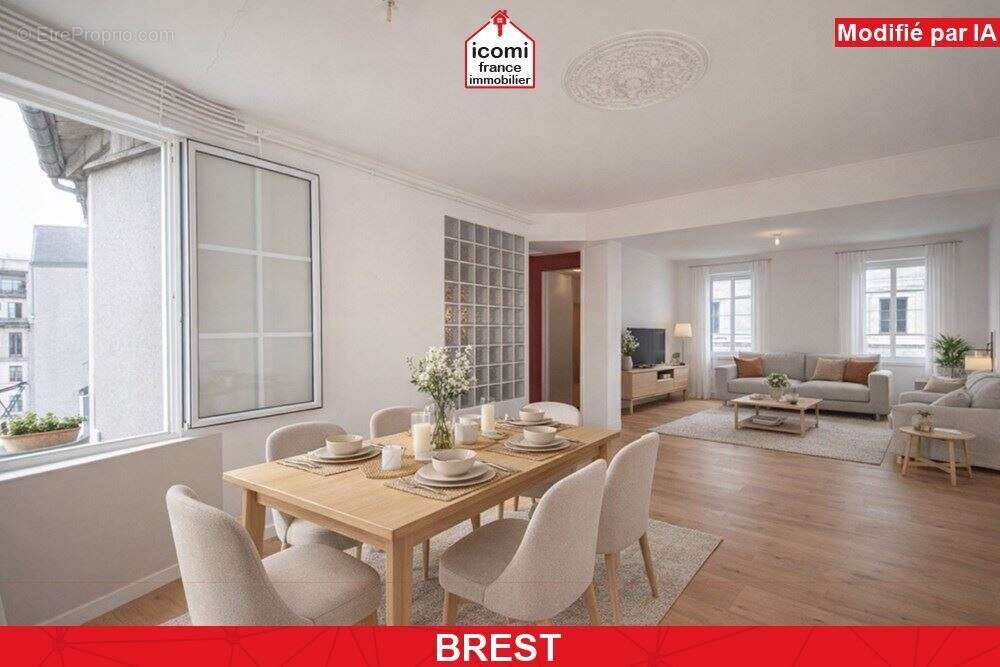 Finistere - brest (29200) - a vendre - appartement - 1 chambre possible 2 - idealement situe - dernier etage- lumineux - photo 4
