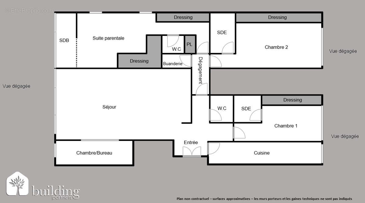 Courbevoie Front de Seine - Appartement 5 pièces de 155,63 m² - photo 2