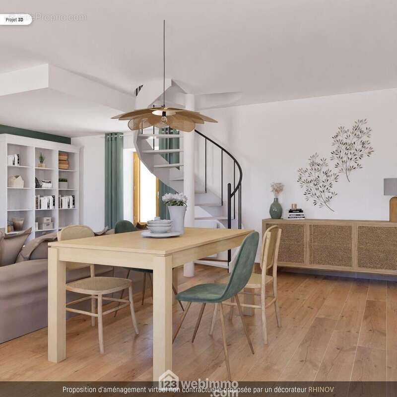 Espace salle à manger, - Maison à CEAUX-EN-COUHE