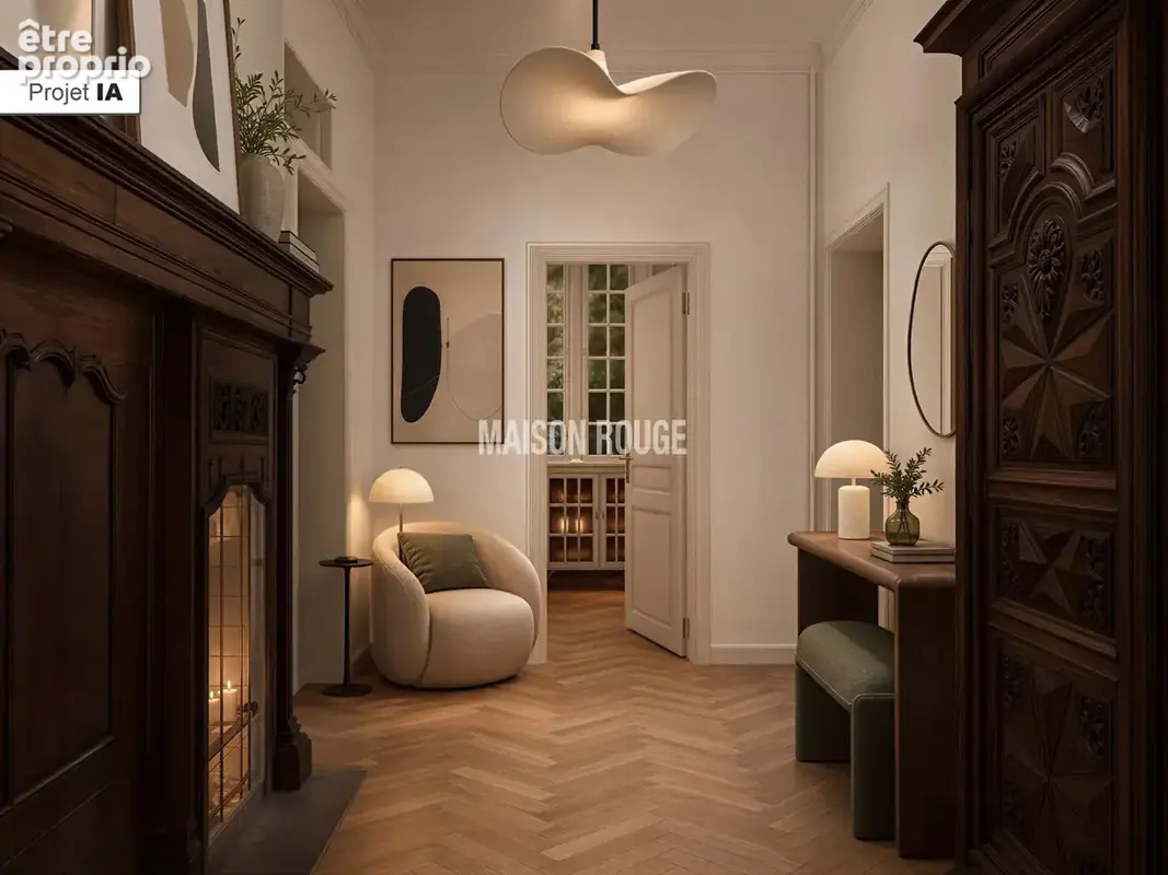 Bel hôtel particulier à vendre, centre-ville de Rennes, 250m² hab, 10 pièces, 8 chbres, garage. - photo 14