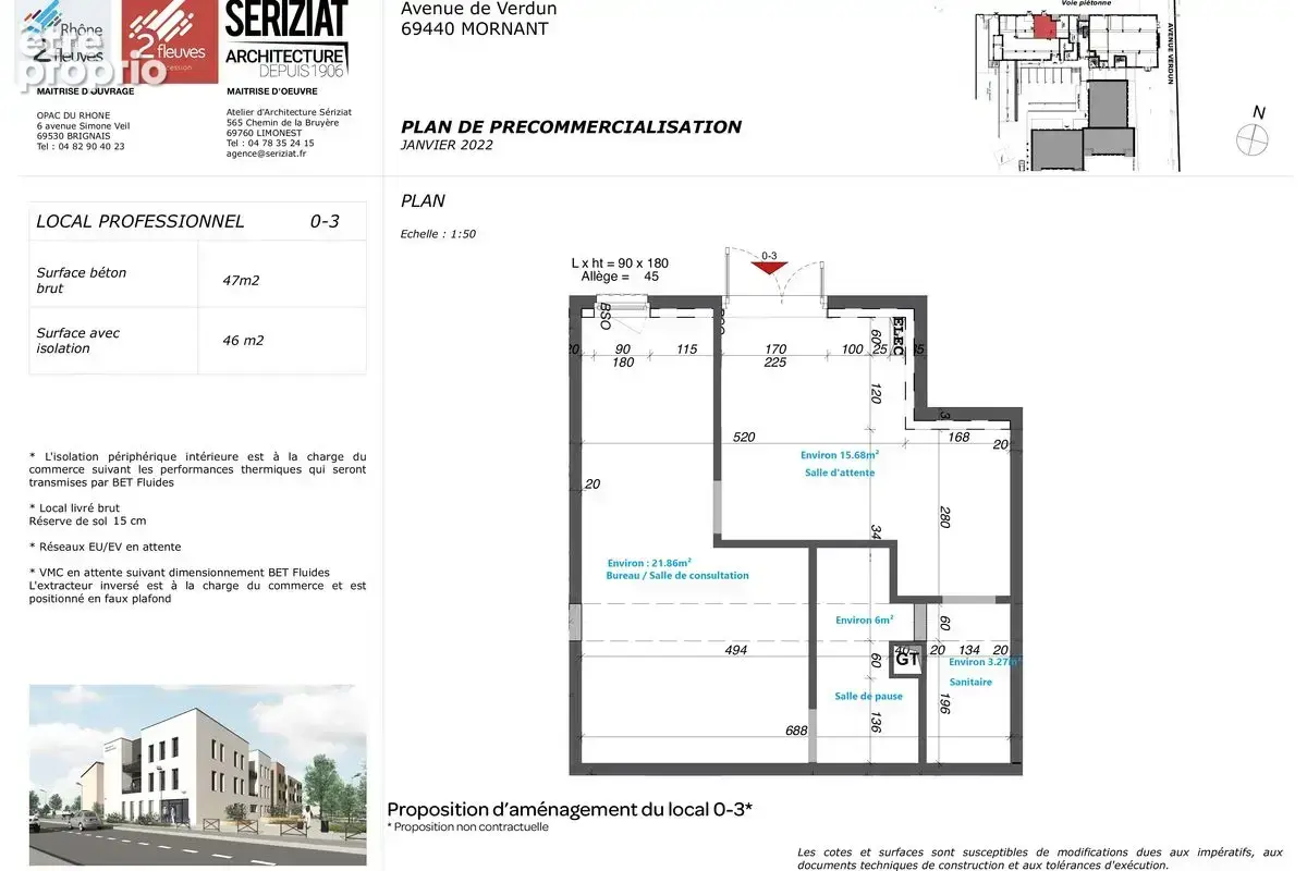 Local commercial 47 m² à vendre – « Pôle santé » à Mornant - photo 2