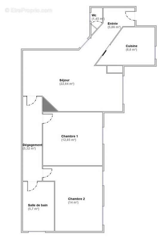 3 pièces confortable de 76 m², charme, calme, clair, très agréable - photo 12