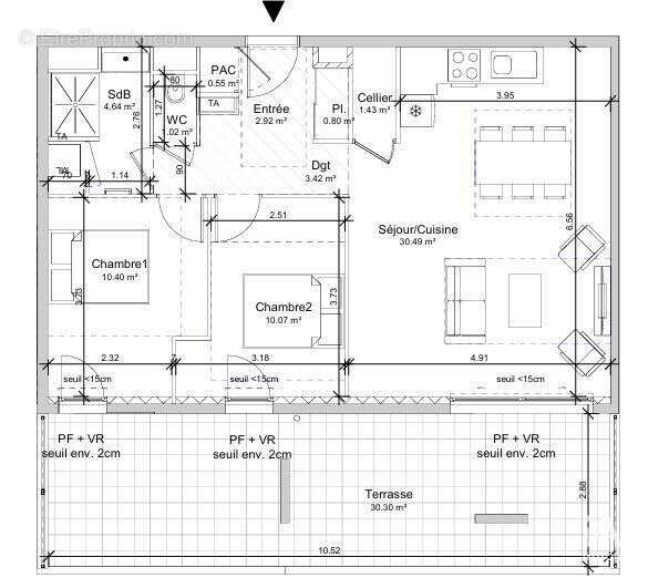 Appartement 66 m² à Vif  - photo 5