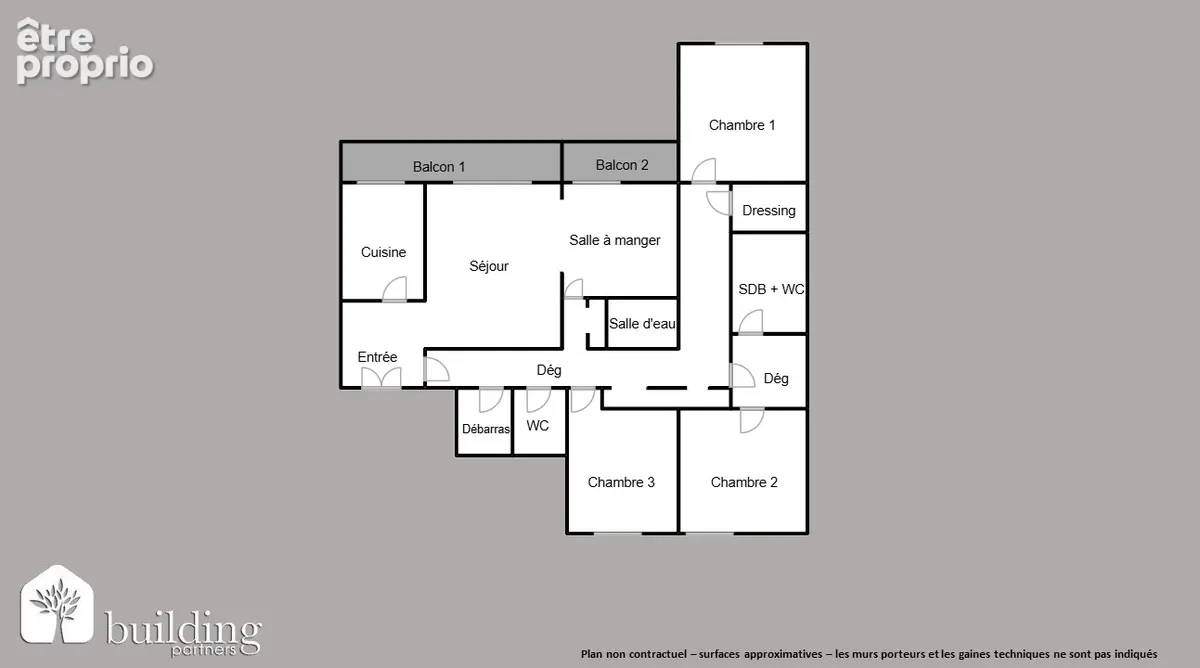 A vendre - Levallois-Perret Proche So ouest - Appartement 6 pièces de 104,95 m² avec balcon - photo 2