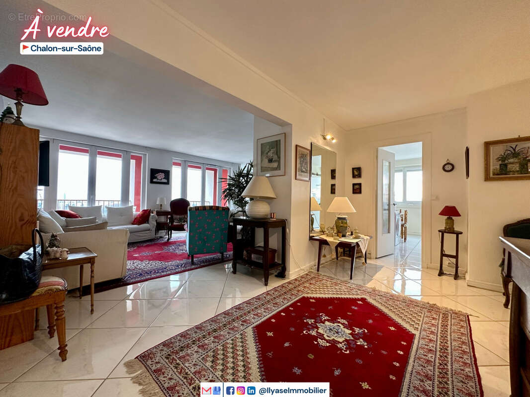 T4  130 m2  double balcon  chalon s/s - photo 4