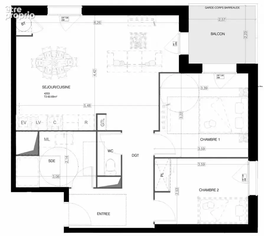 Appartement 60 m² à Roscoff  - photo 6