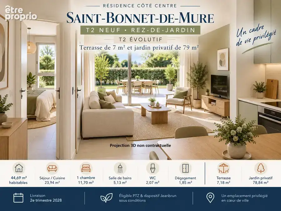 Photo Appartement à Saint-Bonnet-De-Mure au prix de 210 000€