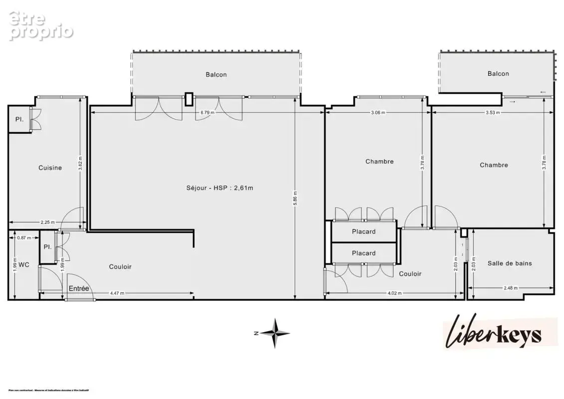 Saint-cloud – 3 pièces de 84 m² – calme, sans vis-à-vis – deux balcons – cave - photo 3