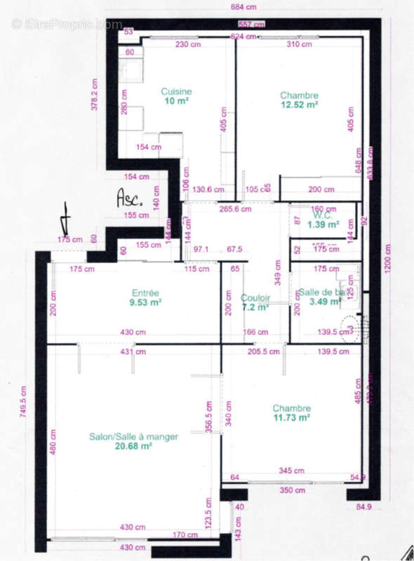 Appartement à LYON-3E