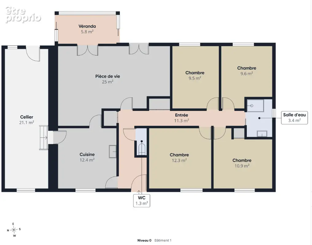 Maison contemporaine de plain-pied des années 80 - photo 3