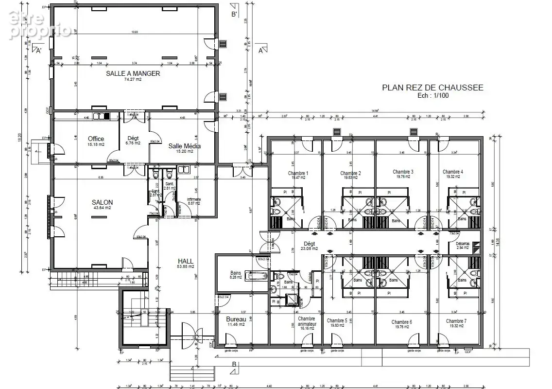 À vendre immeuble de 760 m2 à Loches, quartier des Bas Clos - photo 3