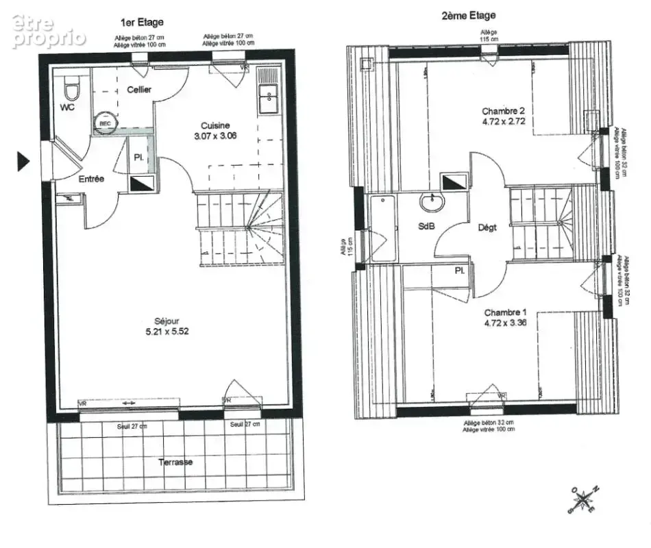 SURZUR Appartement T3 en DUPLEX de 67,70 m2, lumineux. À pied du bourg - photo 17