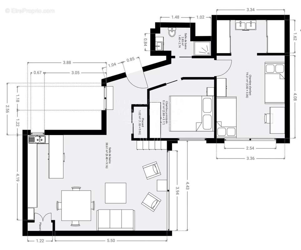 Appartement à PARIS-17E